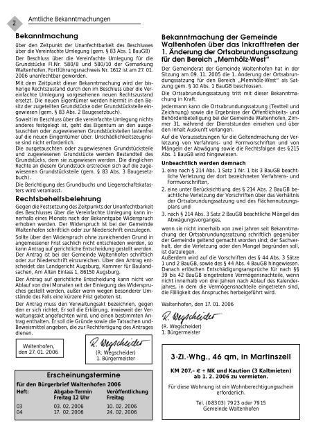 Bürgerbrief 2006/02 (256 Kb) (0 bytes) - Waltenhofen