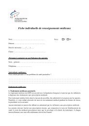 Fiche individuelle de renseignements mÃ©dicaux - LycÃ©e FranÃ§ais ...