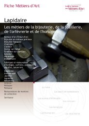 Lapidaire - Institut National des MÃ©tiers d'Art