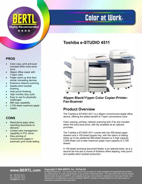 Toshiba e-STUDIO 4511