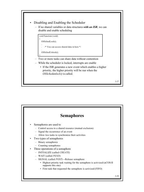 Chapter 2 Real-Time Systems Concepts Foreground/Background ...