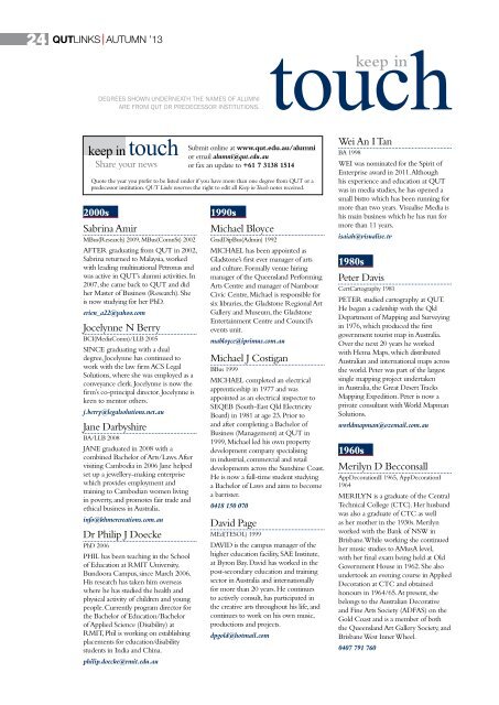 QUT Links magazine Autumn 2013