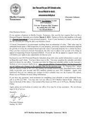 Hearing Report: 10/04/2013 - the Shelby County Assessor of Property