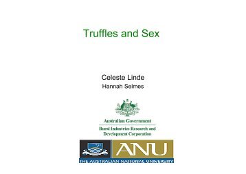 Truffles and Sex, Celeste Linde, ANU