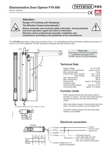 Electromotive Door Opener FTA 600.pdf - ferralux.ro