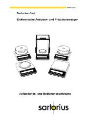 Sartorius Basic Elektronische Analysen- und PrÃ¤zisionswaagen ...