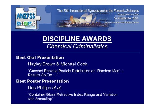 DISCIPLINE AWARDS