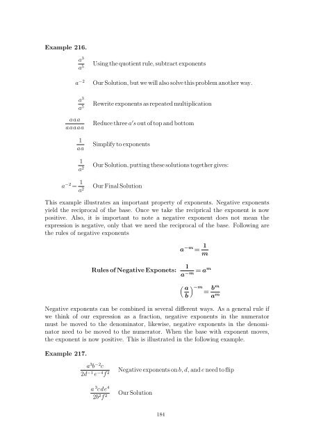 Beginning and Intermediate Algebra - Wallace Math Courses ...