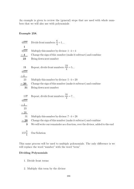 Beginning and Intermediate Algebra - Wallace Math Courses ...