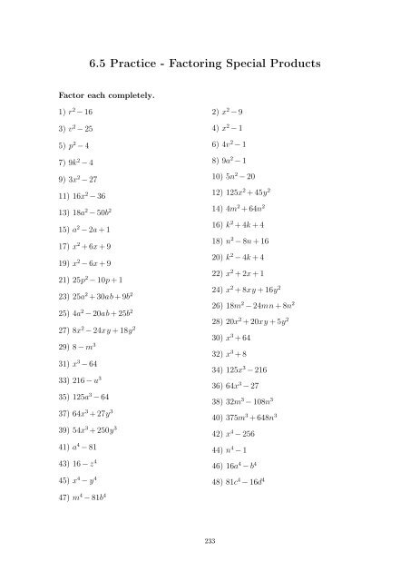 Beginning and Intermediate Algebra - Wallace Math Courses ...