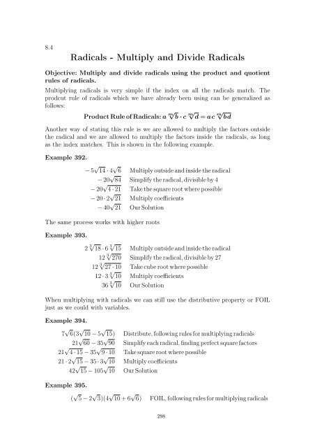 Beginning and Intermediate Algebra - Wallace Math Courses ...