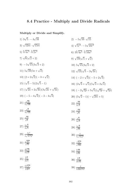 Beginning and Intermediate Algebra - Wallace Math Courses ...