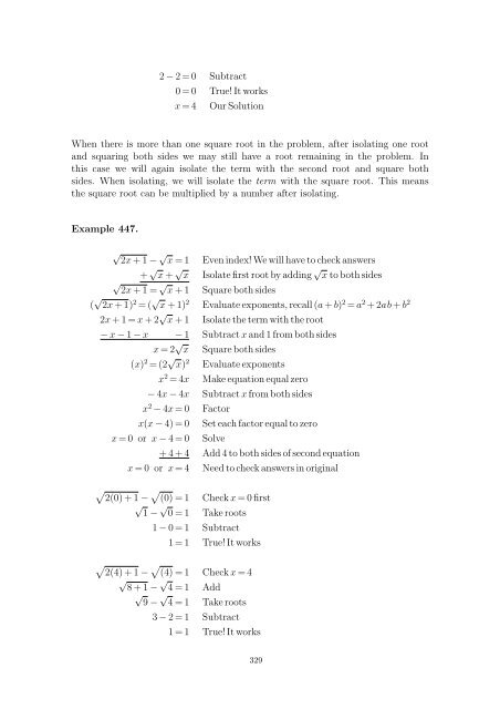 Beginning and Intermediate Algebra - Wallace Math Courses ...