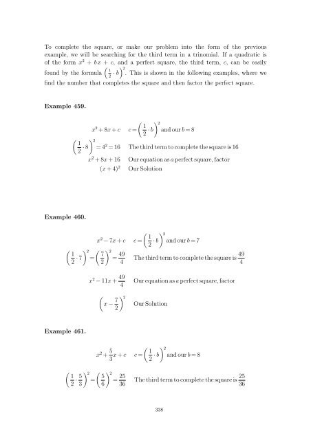 Beginning and Intermediate Algebra - Wallace Math Courses ...