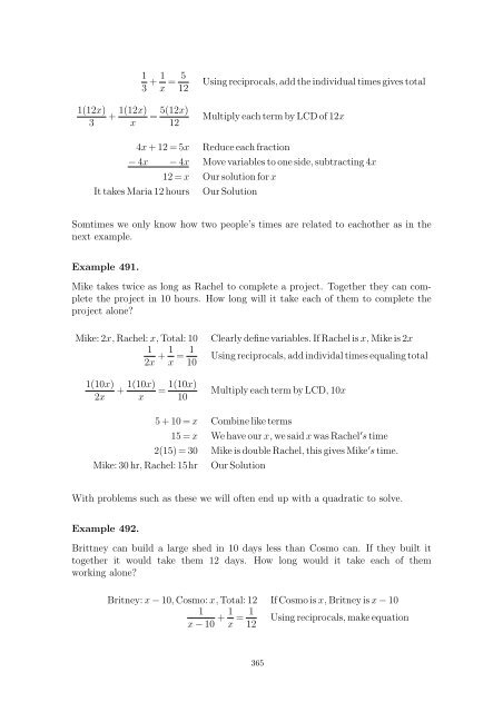 Beginning and Intermediate Algebra - Wallace Math Courses ...