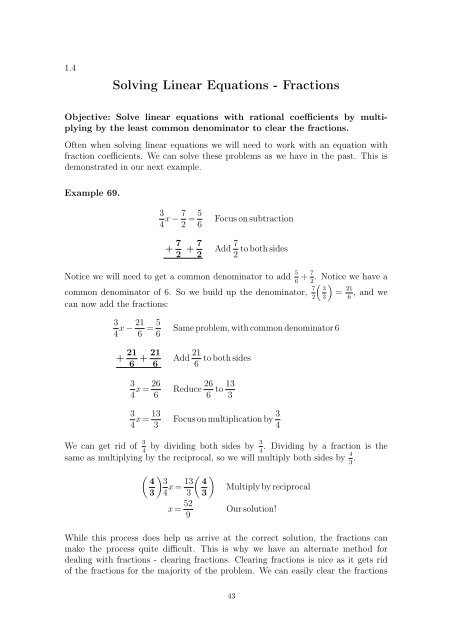 Beginning and Intermediate Algebra - Wallace Math Courses ...