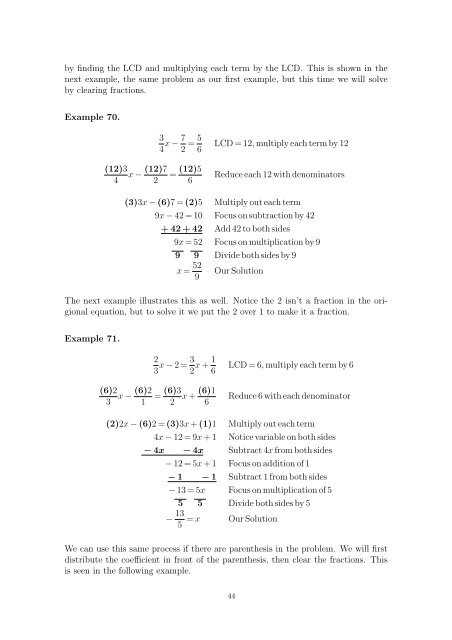 Beginning and Intermediate Algebra - Wallace Math Courses ...