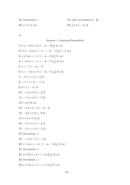 Beginning and Intermediate Algebra - Wallace Math Courses ...