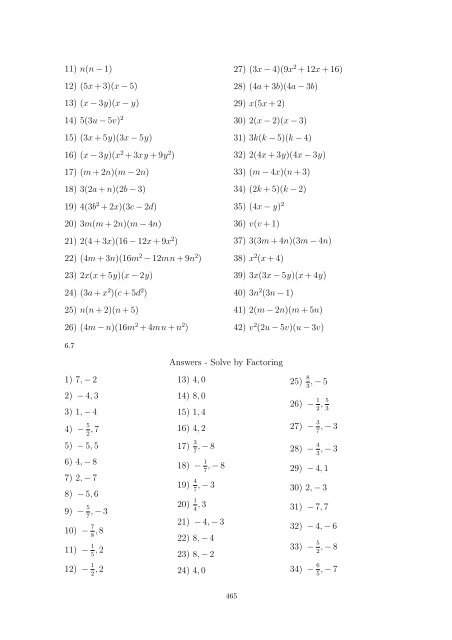 Beginning and Intermediate Algebra - Wallace Math Courses ...