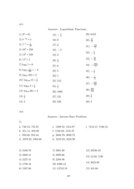 Beginning and Intermediate Algebra - Wallace Math Courses ...