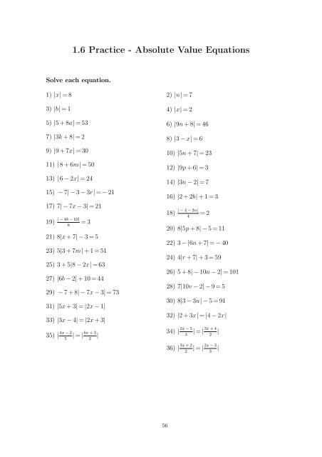 Beginning and Intermediate Algebra - Wallace Math Courses ...