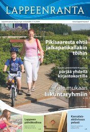 liikuntaryhmiin s. 16 Pikisaaresta ehtii jalkapatikallakin ... - SmartPage