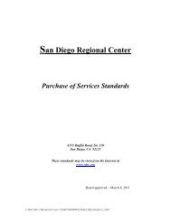 SDRC Purchase of Service Policy - San Diego Regional Center