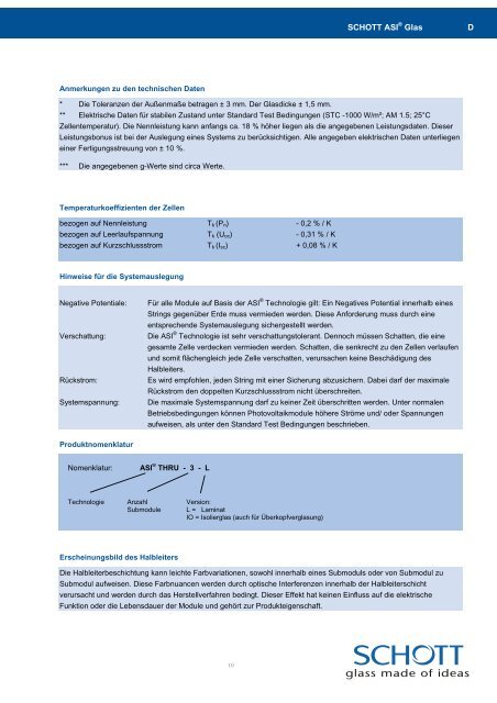 SCHOTT ASIÃ‚Â® Glas Ã¢Â€Â“ Modulare GrÃƒÂ¶ÃƒÂŸen - MEA SOLAR