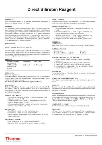 Direct Bilirubin Reagent