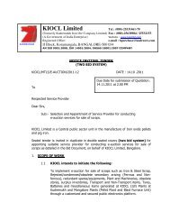 KIOCL Limited - Tenders India