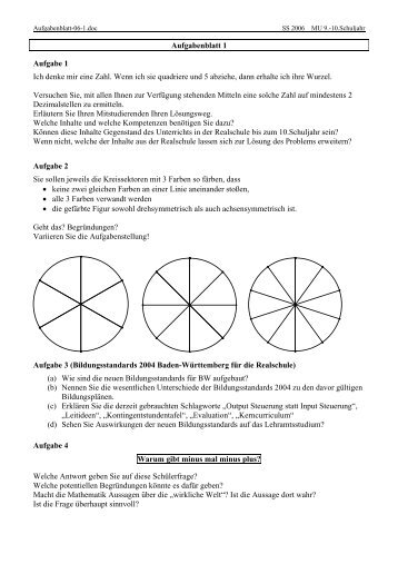 Aufgabenblatt 1