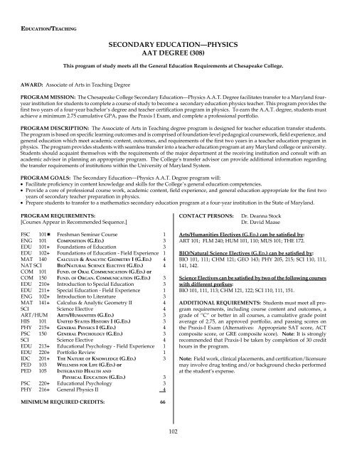 Academic Calendar 2011-2012 - Chesapeake College