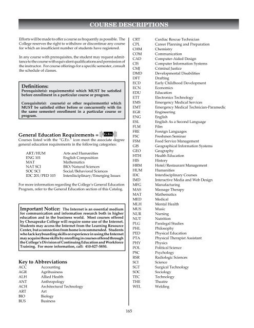 Academic Calendar 2011-2012 - Chesapeake College