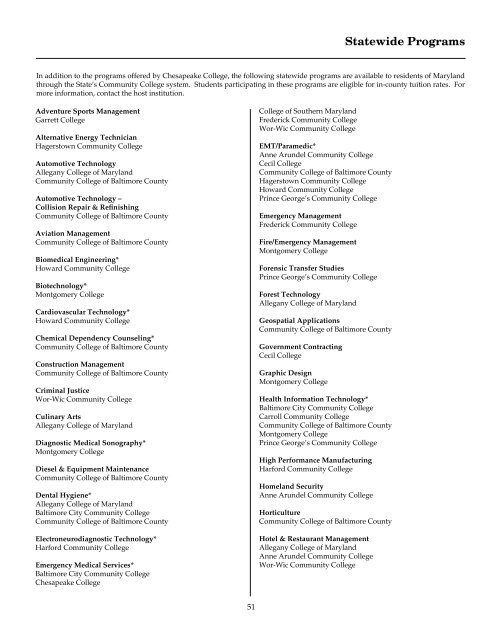 Academic Calendar 2011-2012 - Chesapeake College