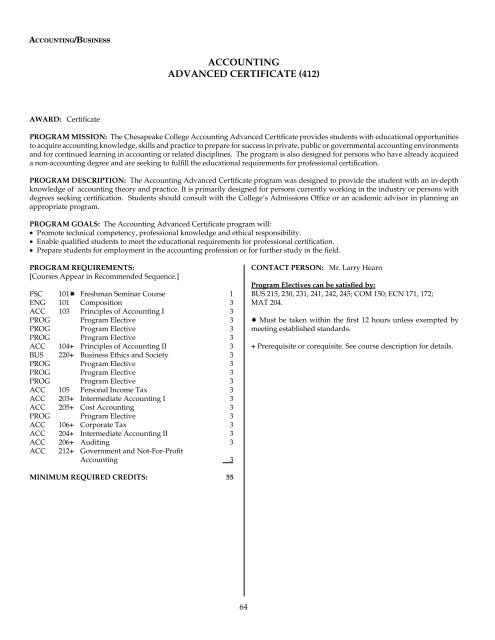 Academic Calendar 2011-2012 - Chesapeake College