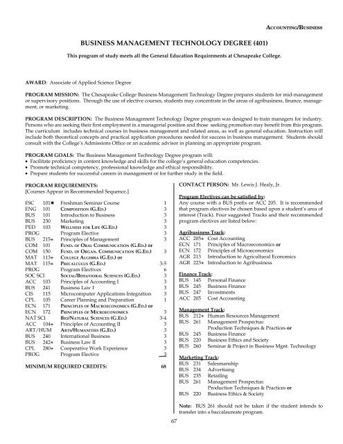 Academic Calendar 2011-2012 - Chesapeake College