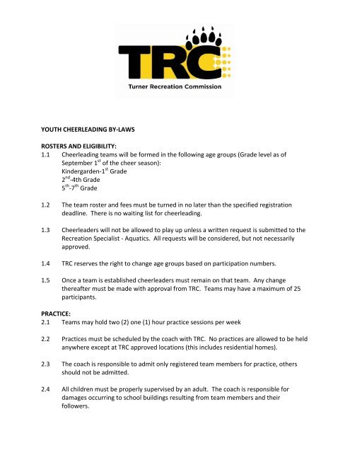Cheer Rules
