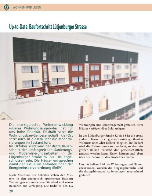 Sommer 2009 Zeitung der - Wohnungsbau-Genossenschaft Kiel-Ost ...