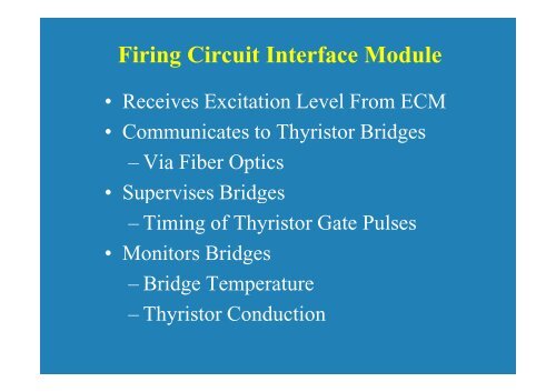 Exciter Control Module