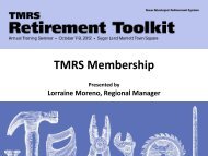 TMRS Membership - Texas Municipal Retirement System