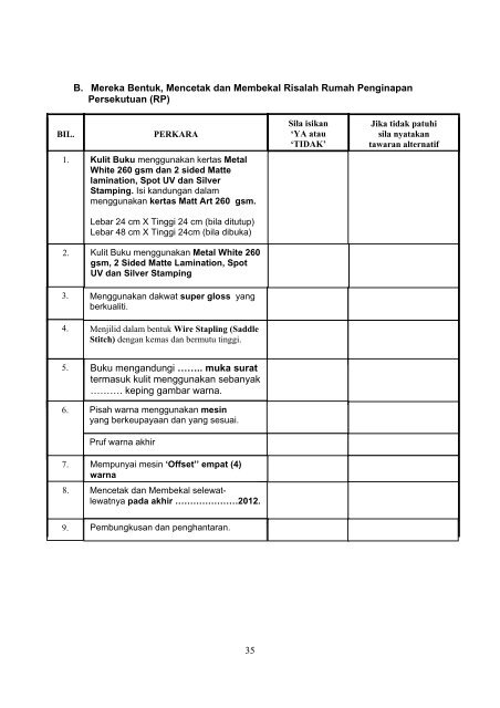 SEBUT HARGA NO. JPM/BPH/RM/SH27-2012 [eP NO ... - ePerolehan