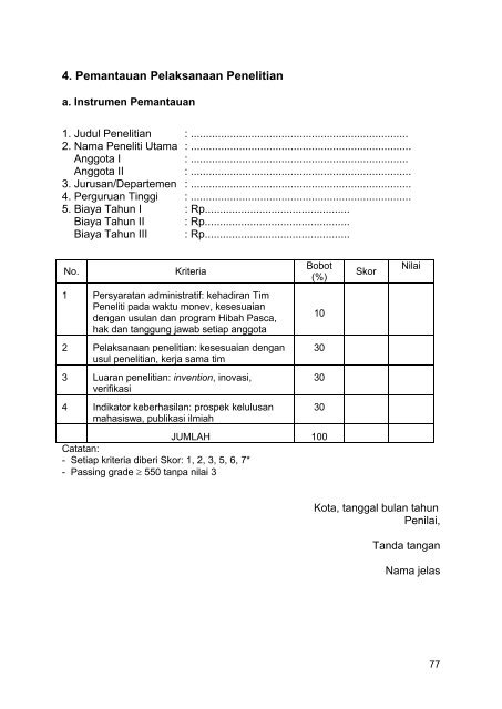 Panduan Penelitian Hibah Pasca Sarjana - dp2m - Dikti