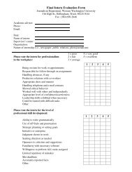 Final Intern Evaluation Form - Western Washington University