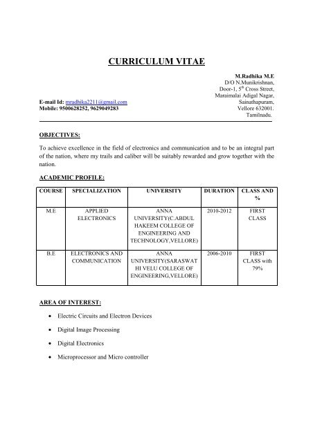 View full Profile - C Abdul Hakeem College of Engineering and ...