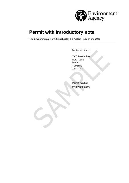 233_08_SD22 EPR Generic Permit Template