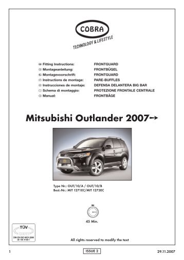 Mitsubishi Outlander 2007 - Cobra-SOR