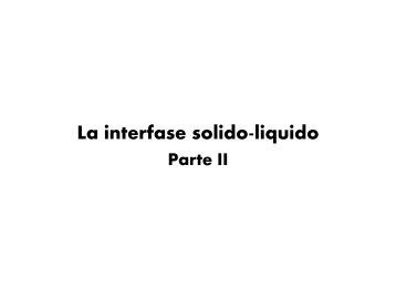 La interfase solido-liquido - inquimae