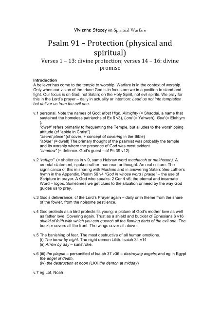 Psalm 91 - Spiritual Warfare (1993) - St.Francis Magazine