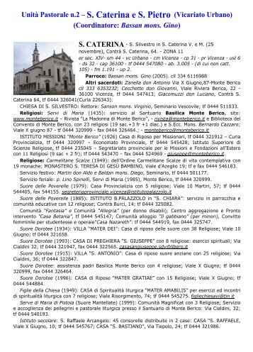 Unità Pastorale n.2 ? S. Caterina e S. Pietro (Vicariato ... - Webdiocesi