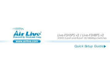 AirLive Live-FSH5PS v2 Quick Setup Guide